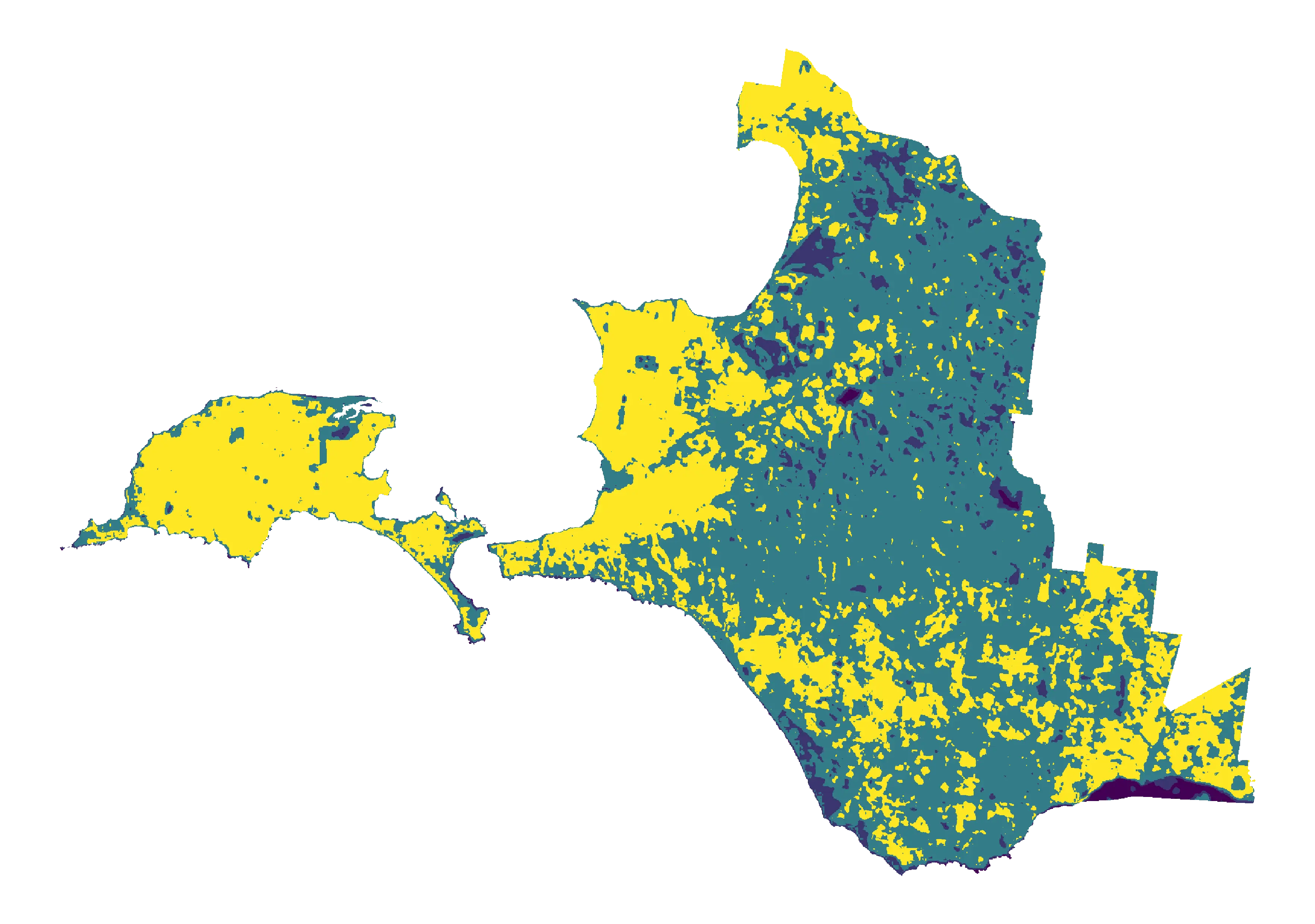 Canopy cover classification map of Bass Coast Shire